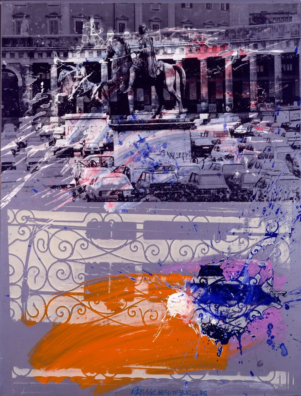 ROBERT RAUSCHENBERG, Piazza Platter (Galvanic Suite)