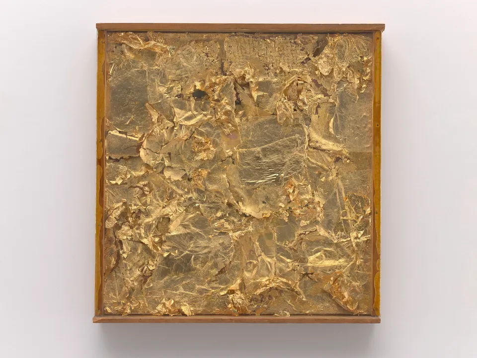 ROBERT RAUSCHENBERG, Untitled (Gold Painting)