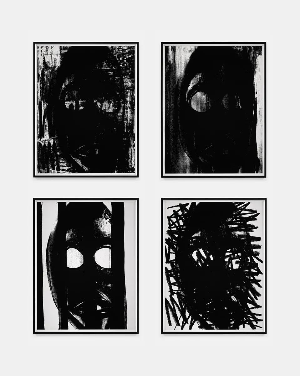 Adam Pendleton, Untitled (masks)