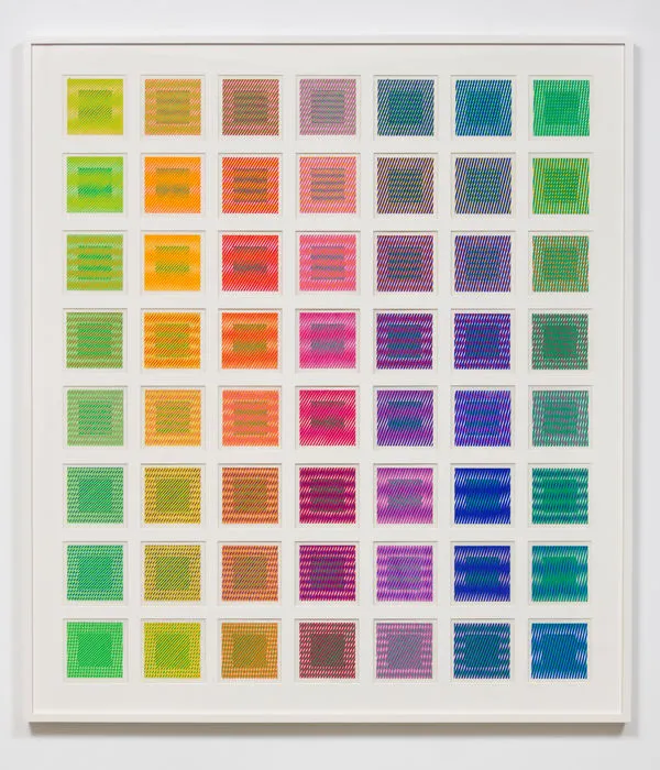 Channa Horwitz, Square Moiré (in two sections)