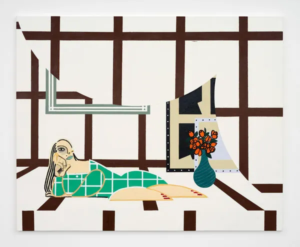 Farah Atassi, Reclining Woman with Roses