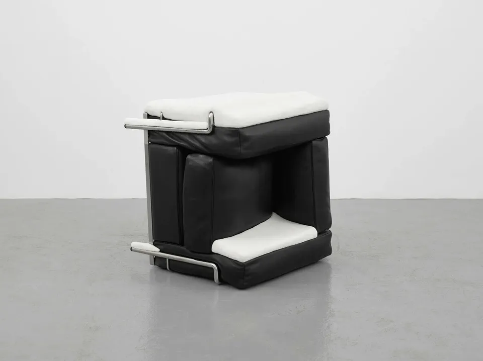 Ryan Gander, Upturned Le Corbusier chair following an afternoon of snowfall