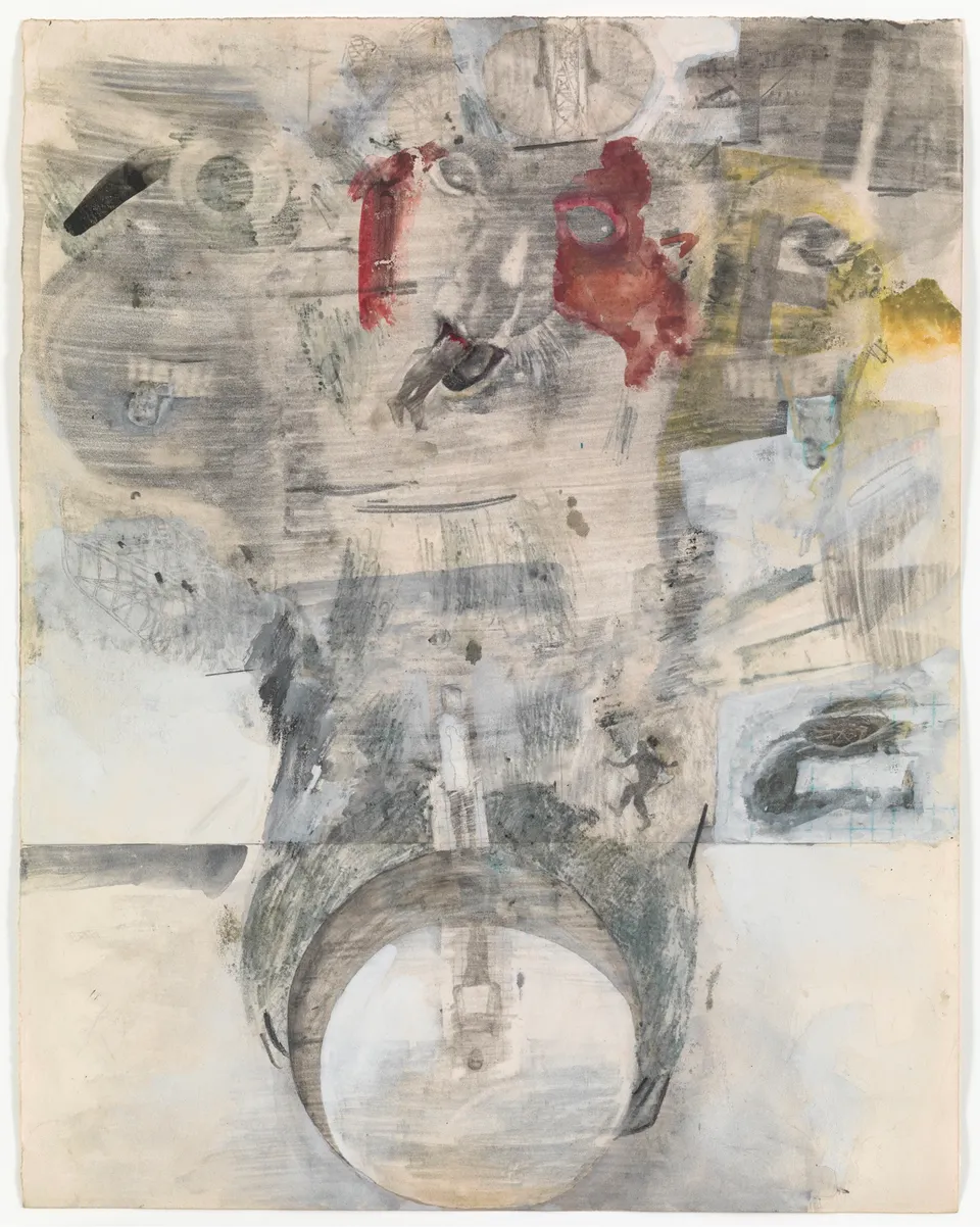 ROBERT RAUSCHENBERG, Canto XXXIV: Circle Nine, Cocytus, Compound Fraud: Round 4, Judecca, Treacherous to their Masters, from the series Thirty-Four Illustrations for Dante’s Inferno