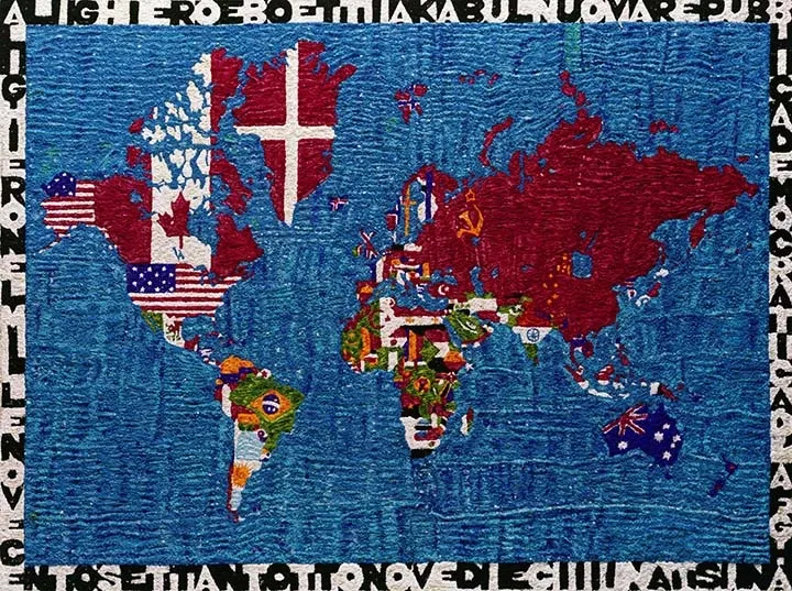 Vik Muniz, Pictures of Pigment: Map of the world, after Boetti