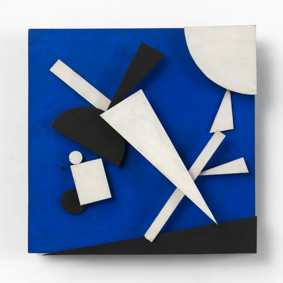 JEAN TINGUELY, Bleu Blanc Noir
