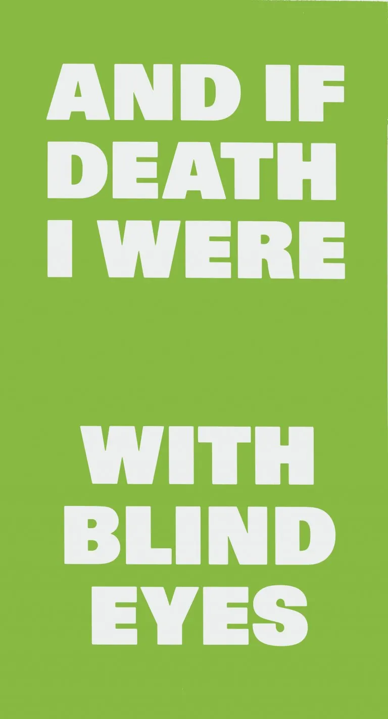 Rémy Zaugg, IF DEATH I WERE / WITH BLIND EYES (Neue Bilder)