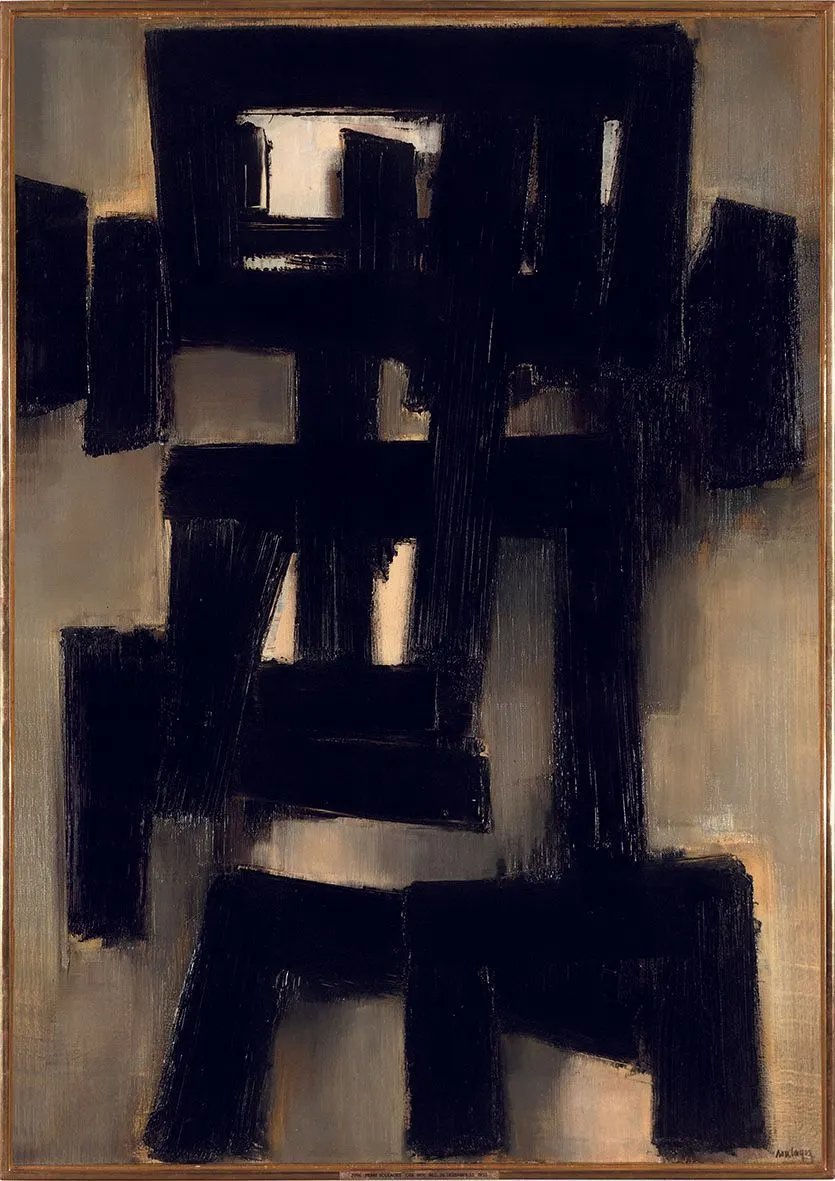 Pierre Soulages, Peinture 161,5 x 113,5 cm, 26 décembre 1955