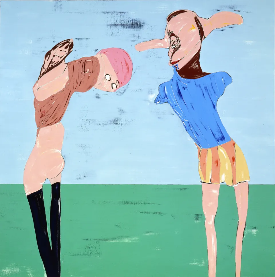 Nicola Tyson, Two Figures Dancing