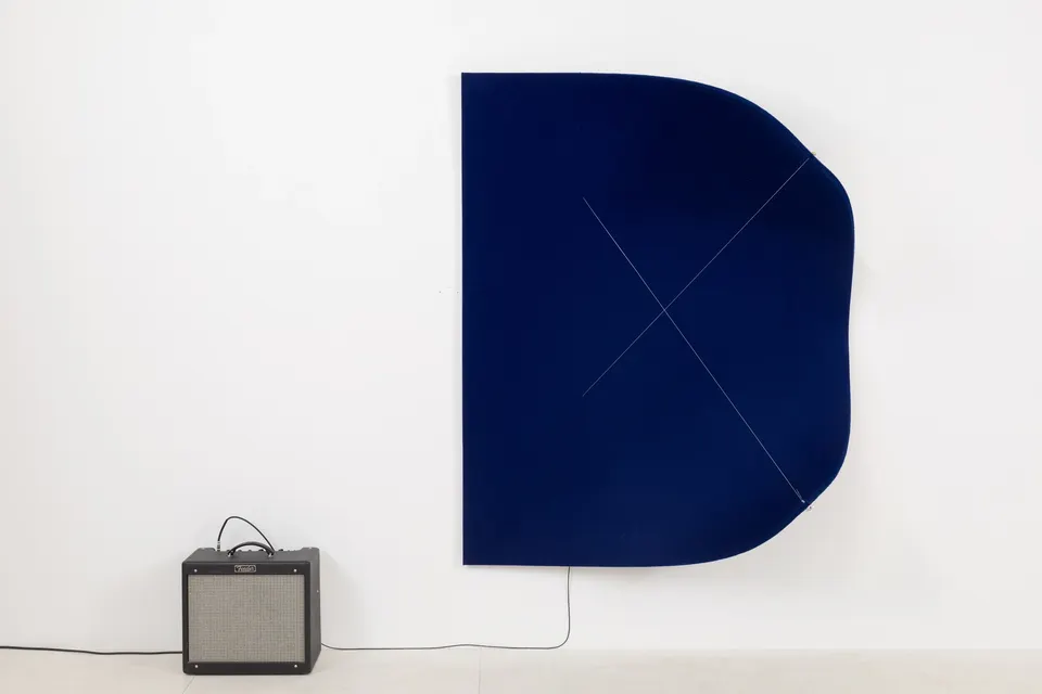 Naama Tsabar, Work on Felt (Variation 24) Dark Blue