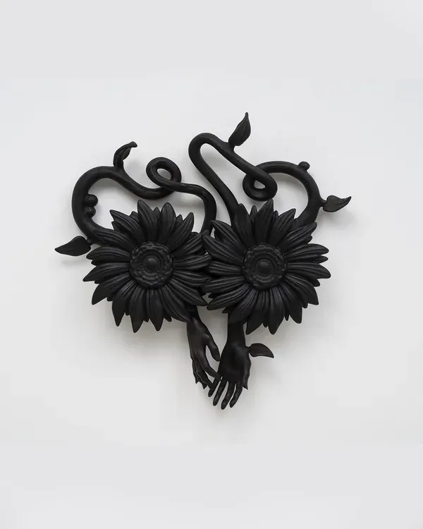 Vincent Pocsik, Two Gerberas with Hands