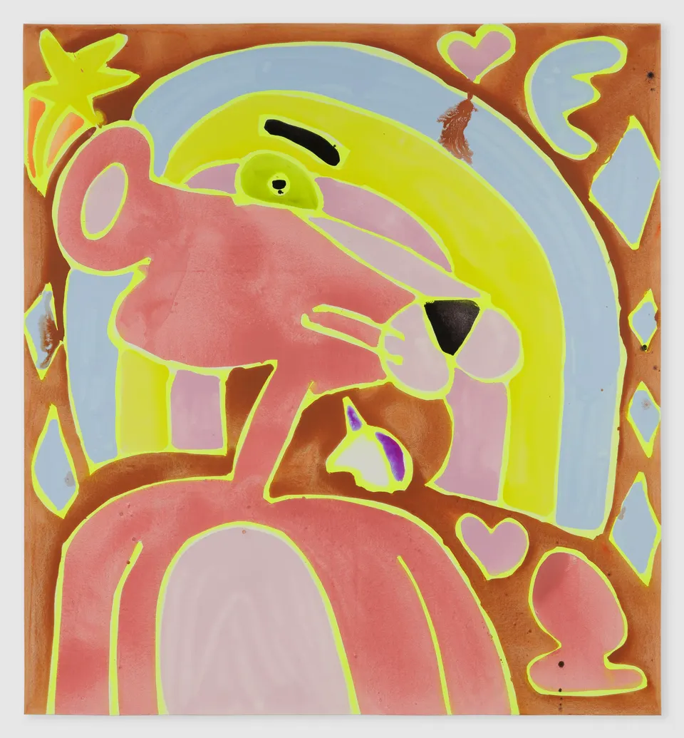 Katherine Bernhardt, Pink Panther + Lucky Charms