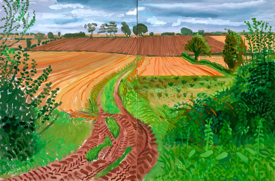 DAVID HOCKNEY, Between Kilham and Langtoft