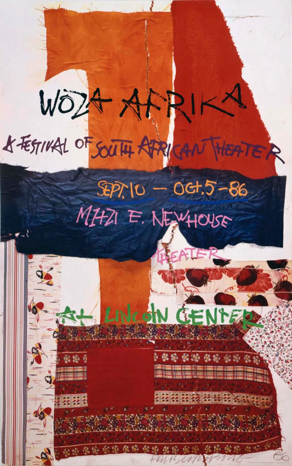 ROBERT RAUSCHENBERG, Poster for WOZA Afrika