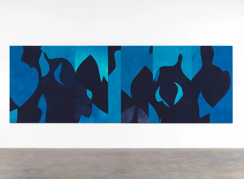Sarah Crowner, Night Painting with Verticals