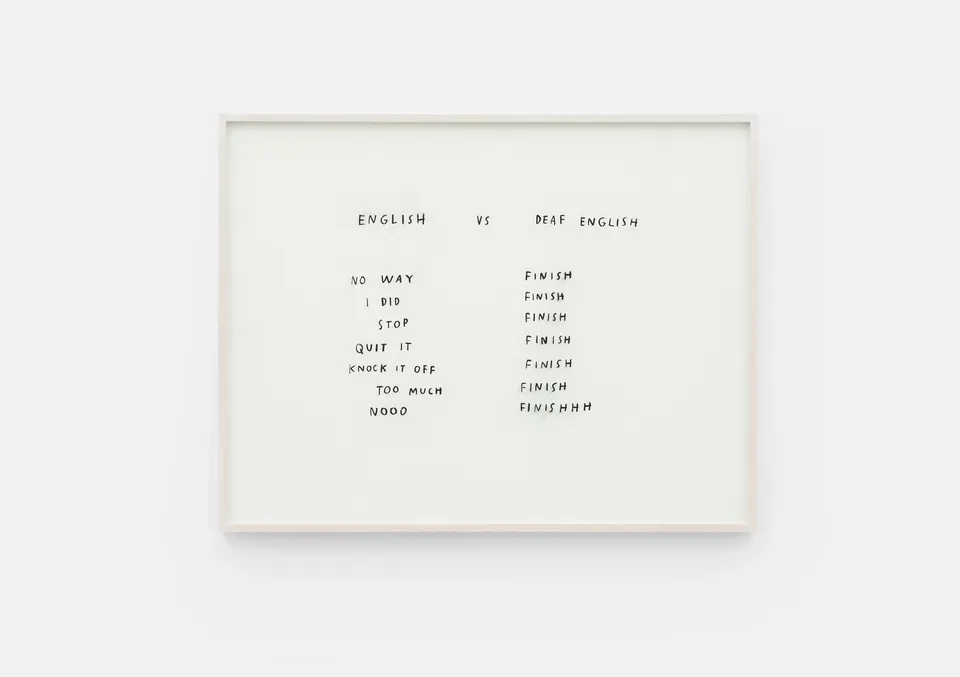 Christine Sun Kim, No Way, Finish