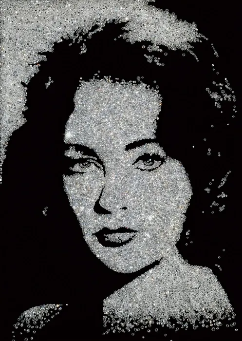 Vik Muniz, pictures of diamonds: elizabeth taylor