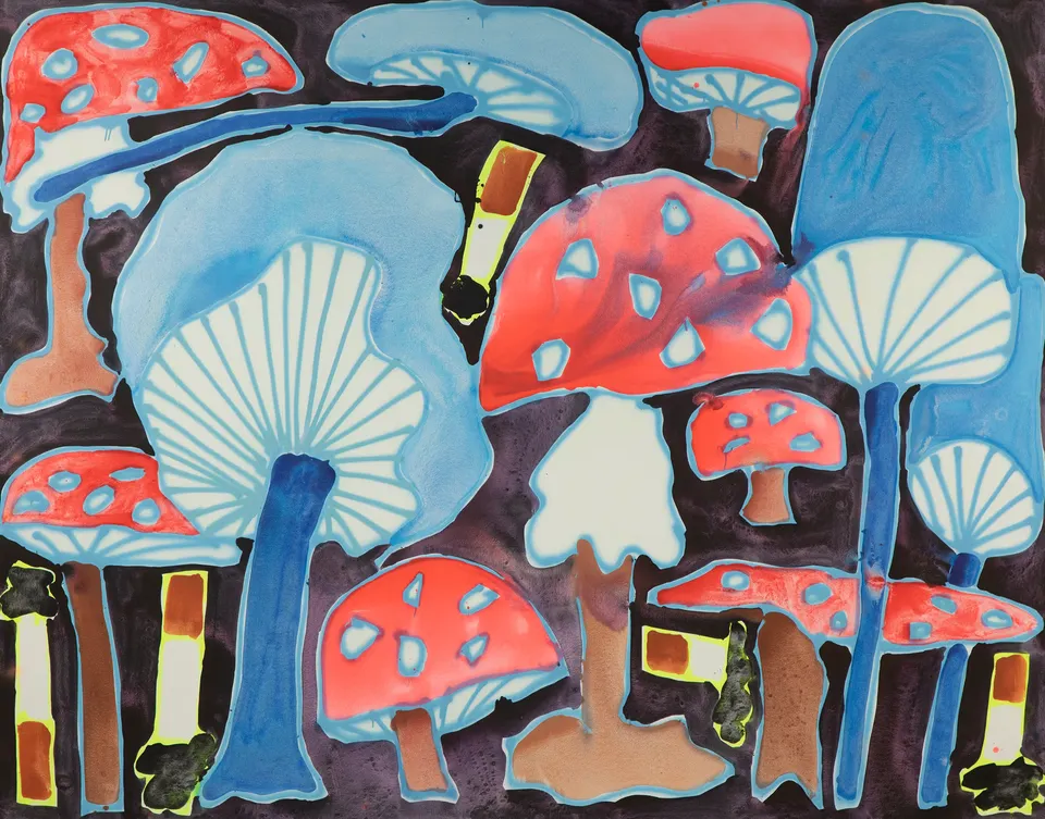 Katherine Bernhardt, Glow In The Dark Micro Dosing