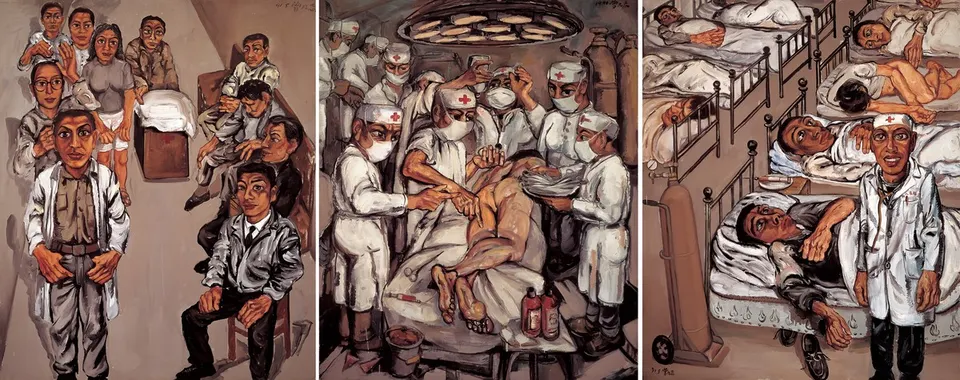 Zeng Fanzhi, Hospital Triptych No. 1