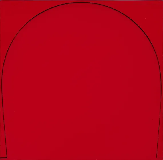 Ian Davenport, Poured Painting: Red, Black, Red