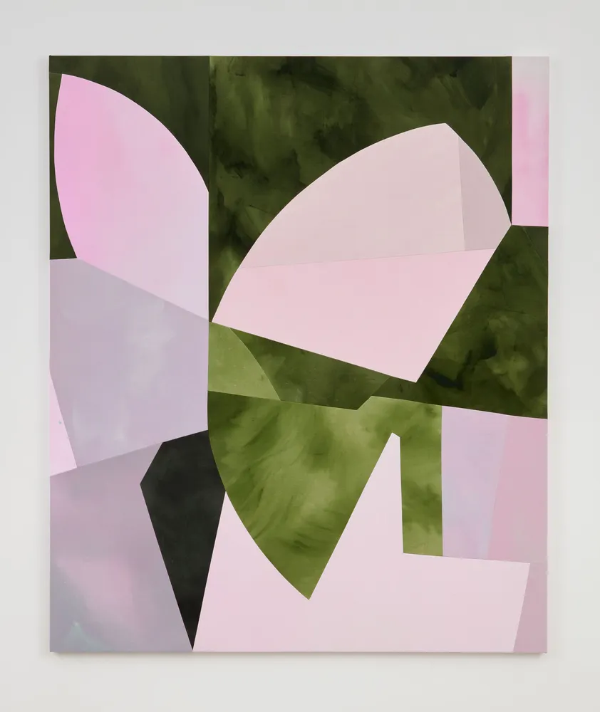 Sarah Crowner, Sliced Dusk (Lilacs, Greens)