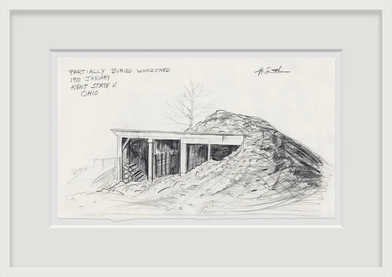 Robert Smithson, Partially Buried Woodshed