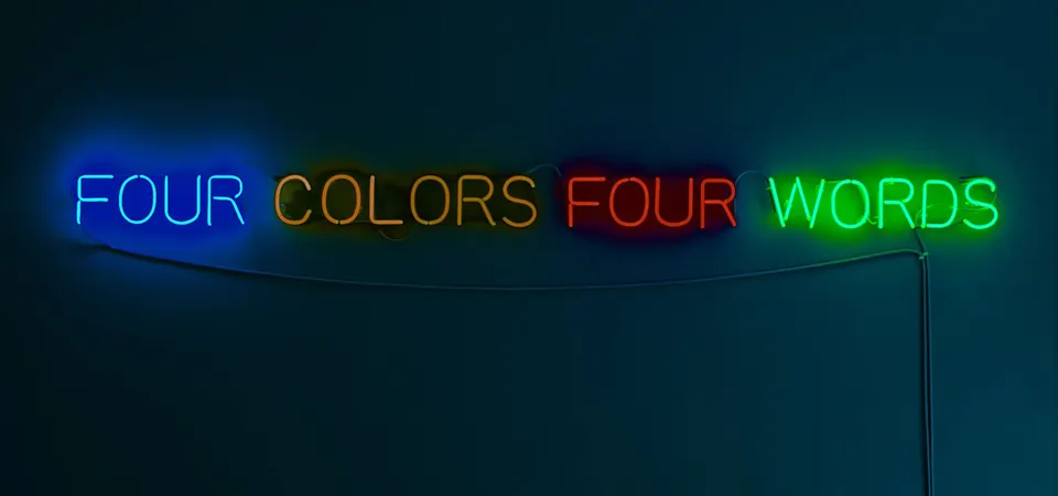 Joseph Kosuth, Four Colors Four Words