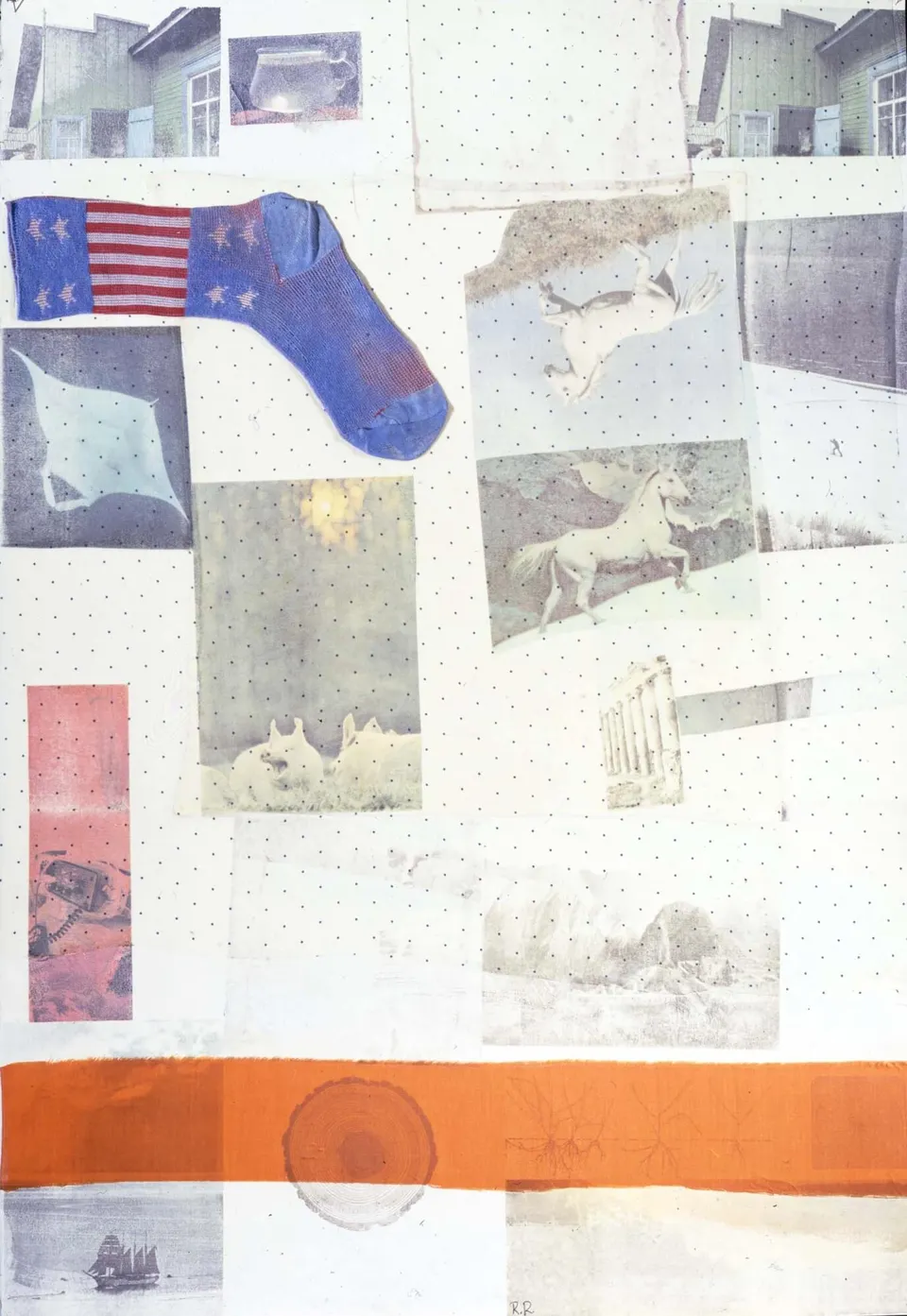 ROBERT RAUSCHENBERG, Original art for Artists Rights Today poster
