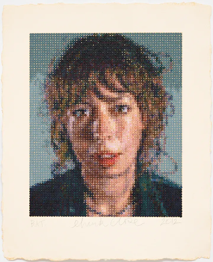 CHUCK CLOSE, Cecily / Felt Hand Stamp