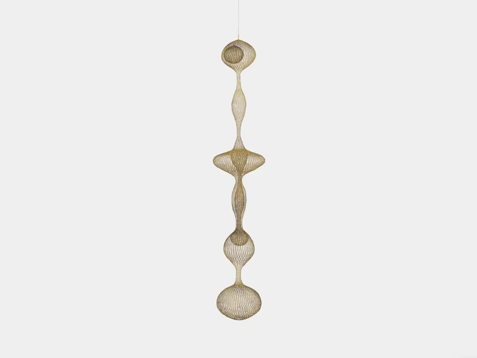 Ruth Asawa, Untitled (S.693, Hanging Six Lobed, Two-Part, Complex Form within a Form with One Suspended Sphere in the Top Lobe)