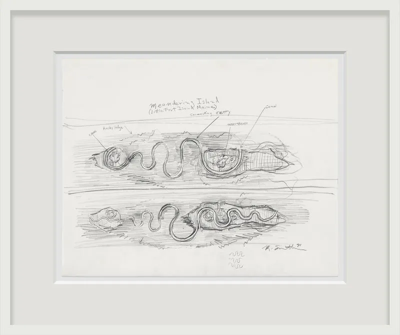 Robert Smithson, Meandering Island (Little Fort Island Maine)