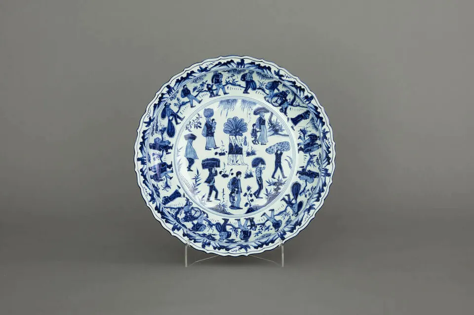 Ai Weiwei, Blue-and-White Porcelain Plate (Journey)