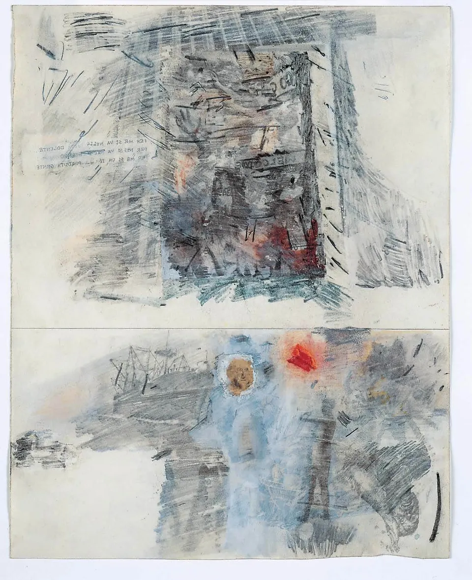 ROBERT RAUSCHENBERG, Canto III: The Vestibule of Hell, The Opportunists, from the series Thirty-Four Illustrations for Dante’s Inferno