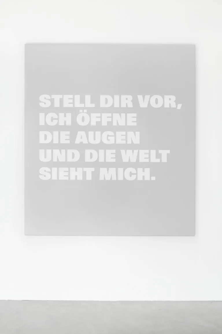 Rémy Zaugg, STELL DIR VOR, / ICH ÖFFNE / DIE AUGEN / UND DIE WELT SIEHT / MICH. (Neue Bilder)