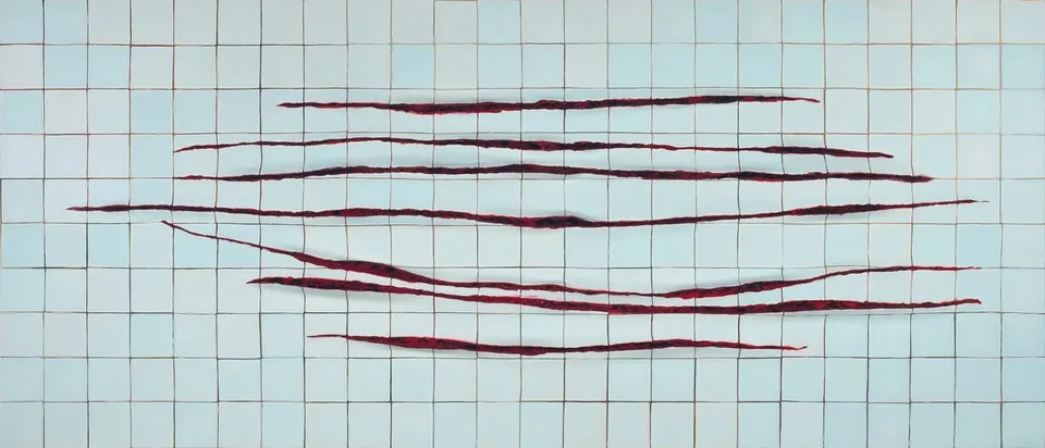 Adriana Varejão, Parede com Incisões à la Fontana—Horizontal (Wall with Incisions à la Fontana—Horizontal)