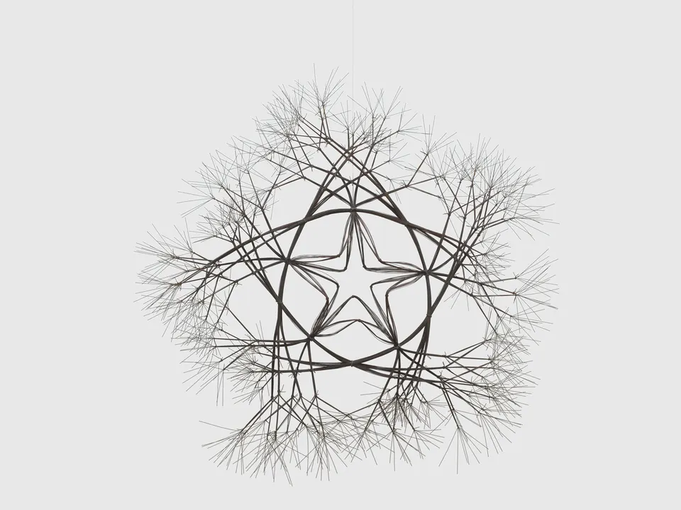 Ruth Asawa, Untitled (S.214, Hanging Tied-Wire, Double-Sided, Open-Center, Five-Branched Form Based on Nature)