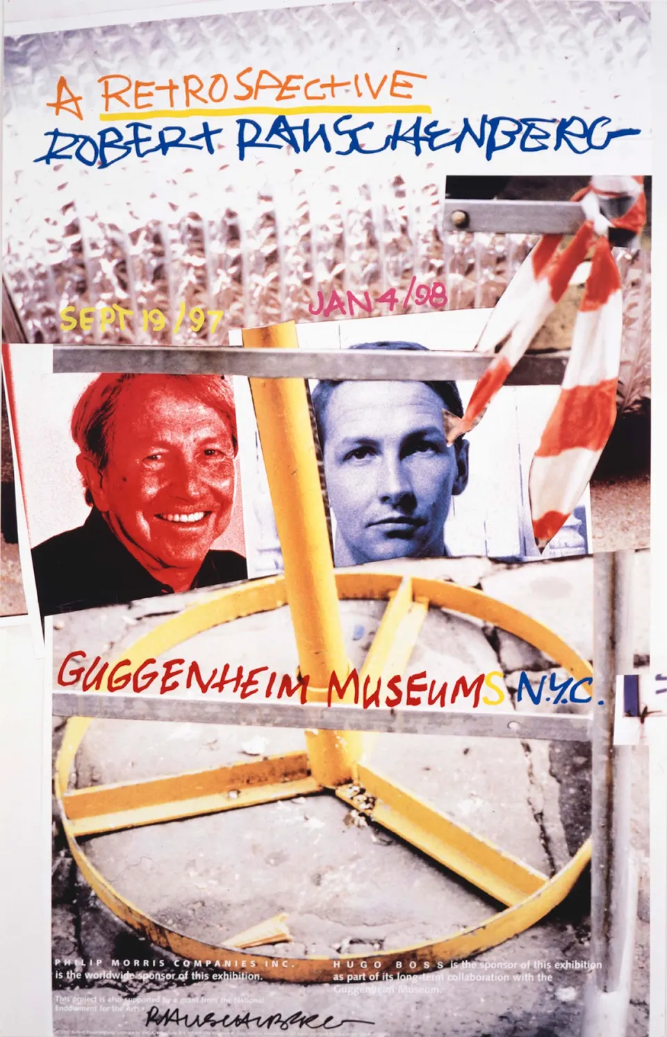 ROBERT RAUSCHENBERG, Poster for Guggenheim Retrospective