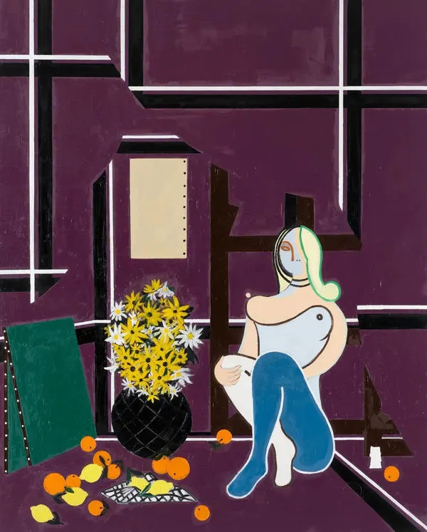 Farah Atassi, Seated Woman and Daisies