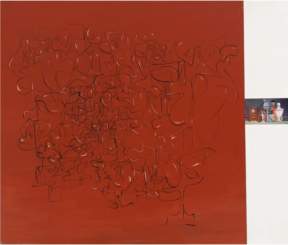 George Condo, Brown Expanding Drawing Painting