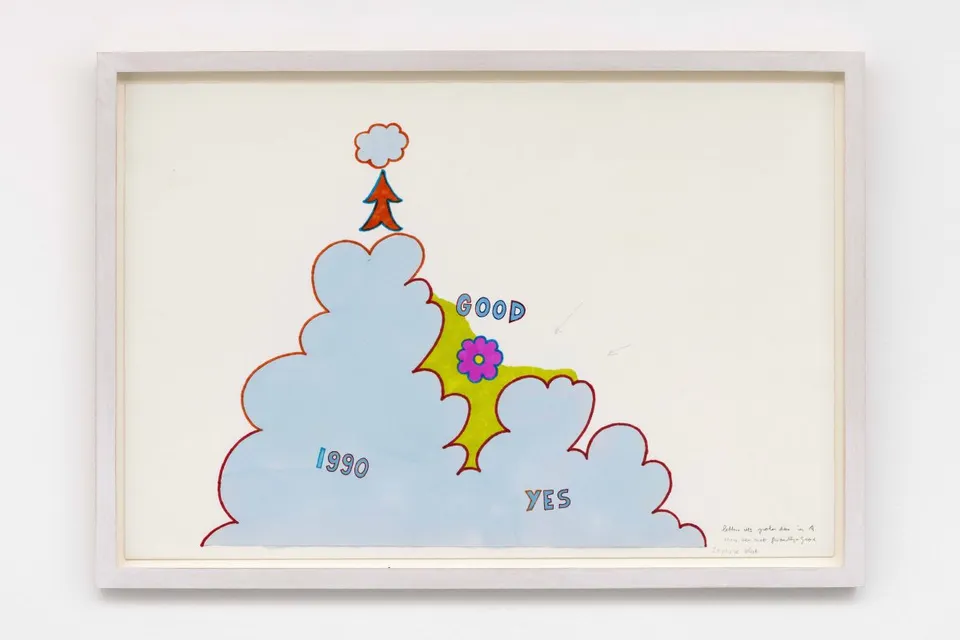 Lily van der Stokker, Good Yes (design for wall painting)