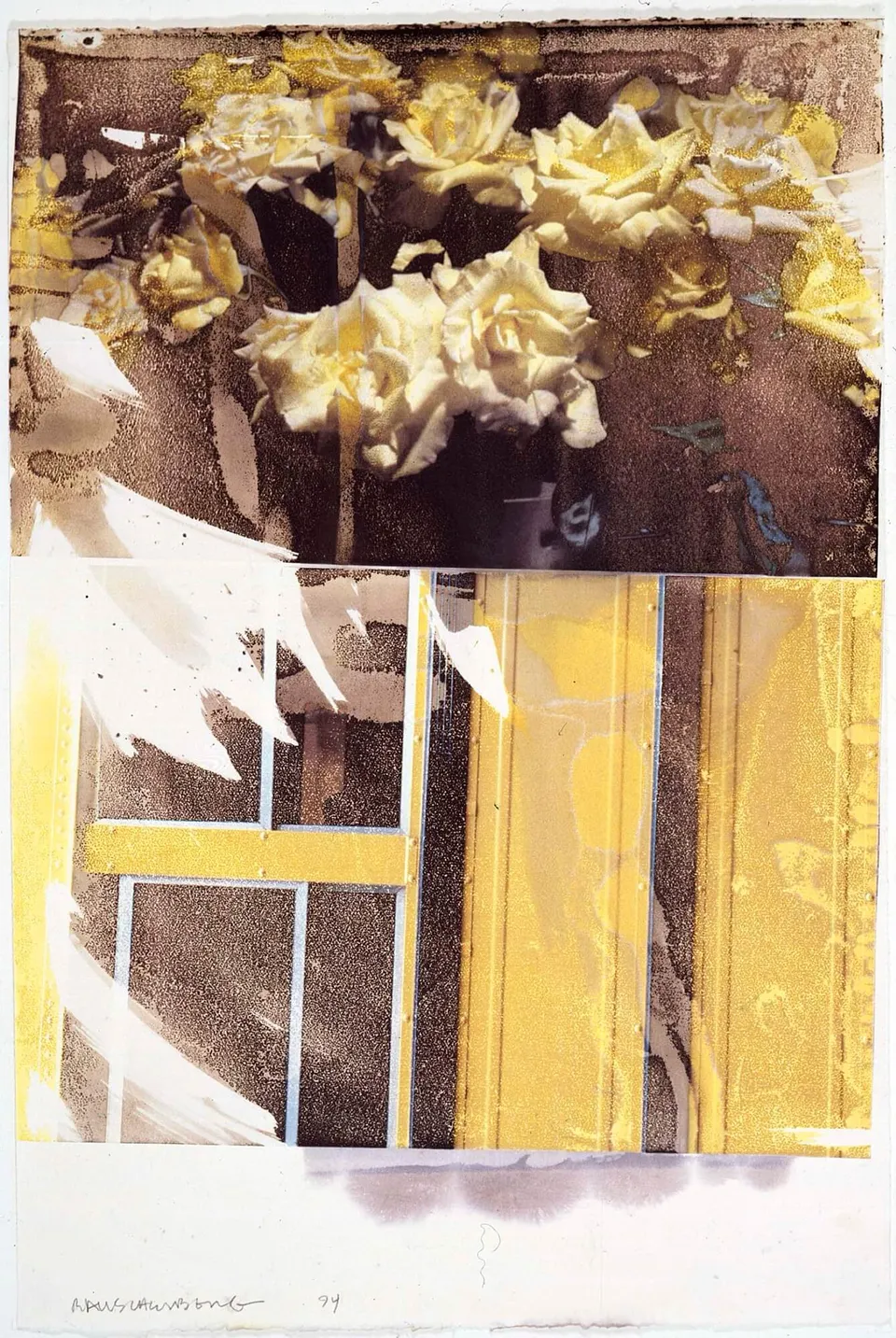 ROBERT RAUSCHENBERG, Yellow Leak (Waterworks)