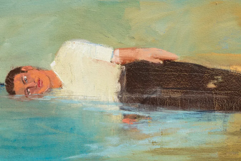 Roberto Gil de Montes, boy on river