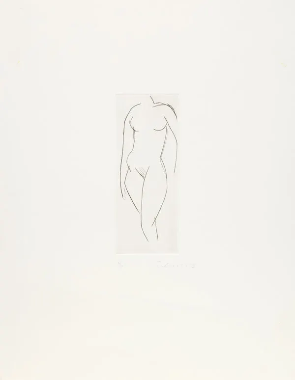 William Turnbull, Nude Etching 12