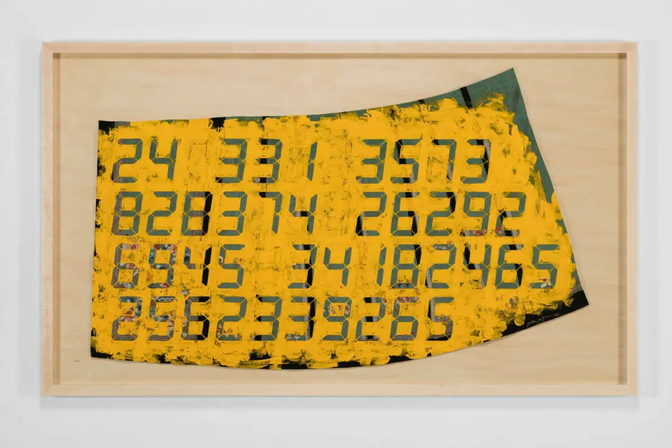 Tatsuo Miyajima, Counter Painting on Chinese dress - Gold