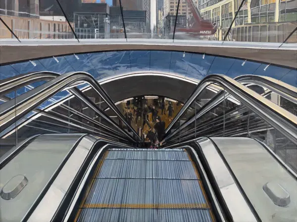 RICHARD ESTES, Escalator at Penn Station