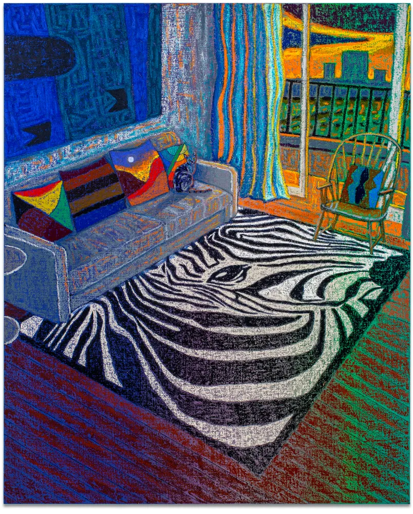 JJ Manford, Interior with Alfredo Volpi & Zebra Rug