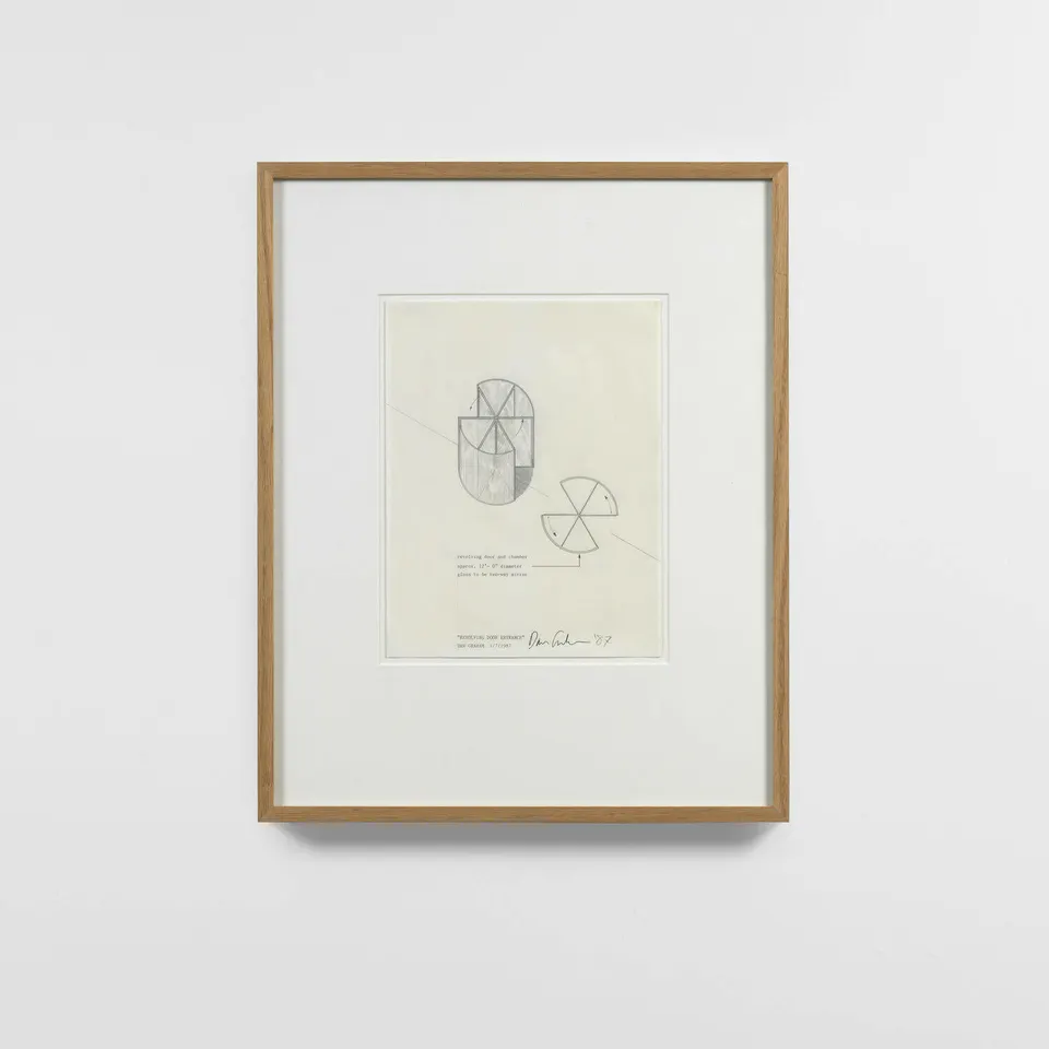 Dan Graham, Architectural Drawing for Revolving Door Entrance (1.7.1987)