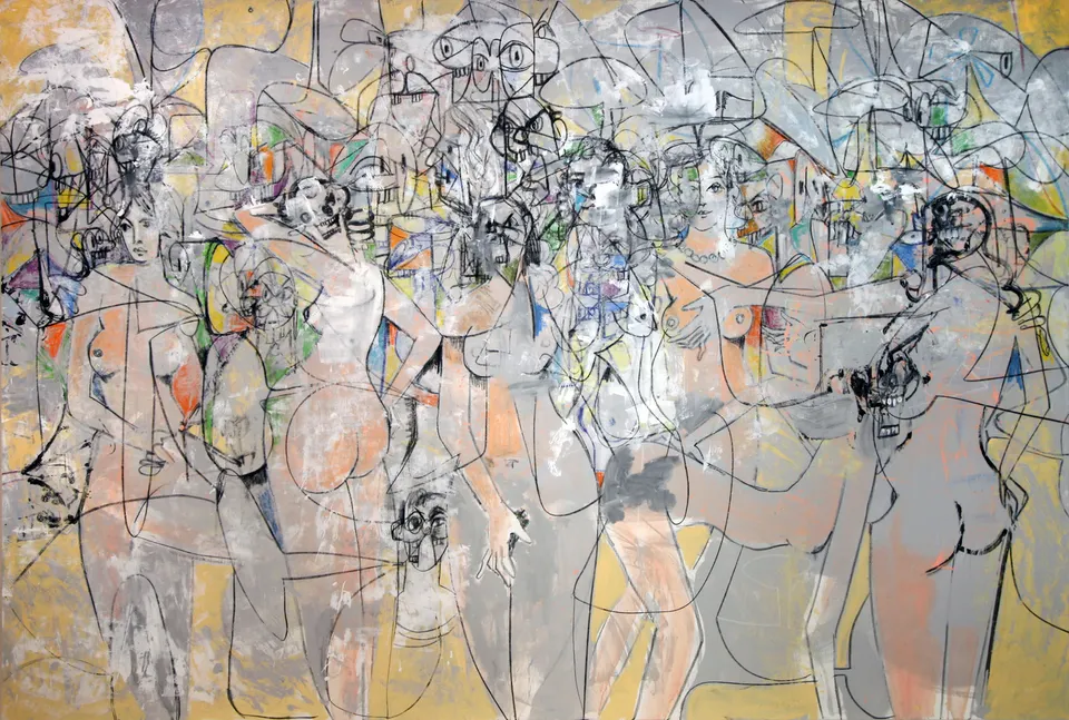 George Condo, Female Figure Composition