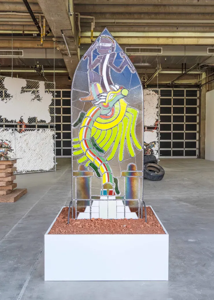 Timo Fahler, sunrise it don’t lay. comparative mythologies; el quinto sol from the snake-bird’s mouth from the catholic church from the templo mayor from the dirt red dirt