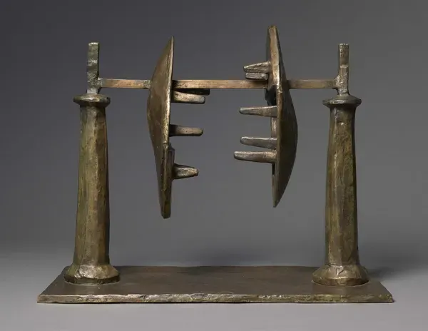 EDUARDO PAOLOZZI, Two forms on a rod