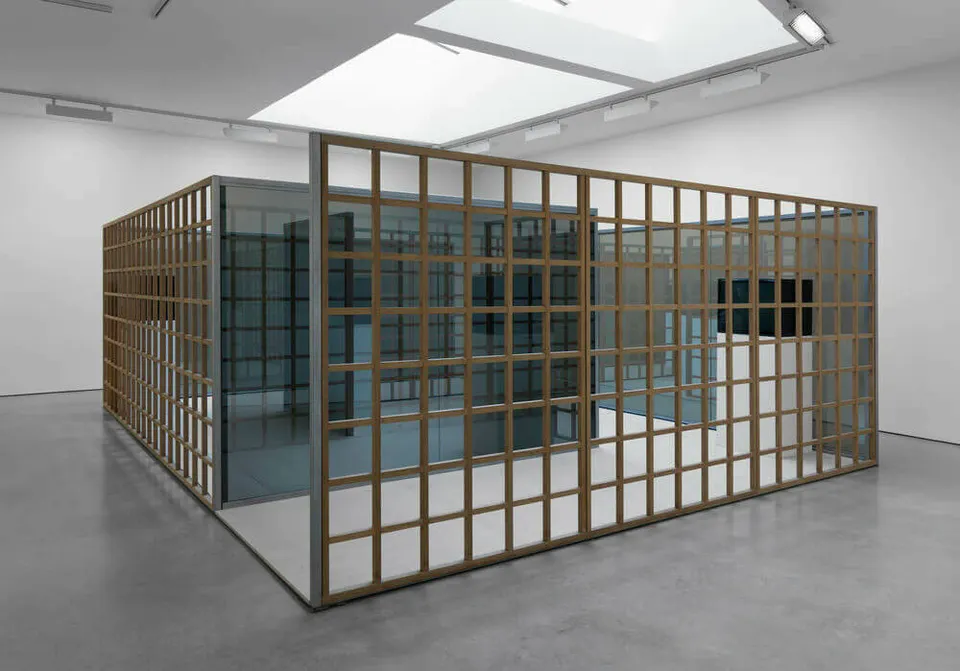 Dan Graham, Greek Meander Pavilion, Open Shoji Screen Version